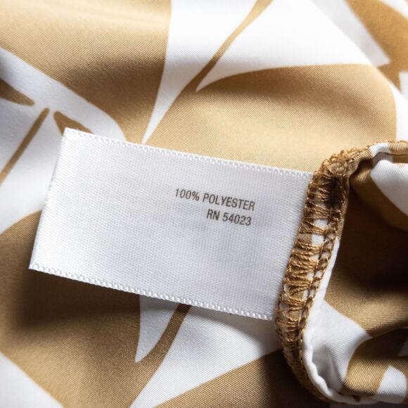 Old Navy Blouse Sailboat Print Tan White Size L Coastal Grandma - Picture 6 of 7